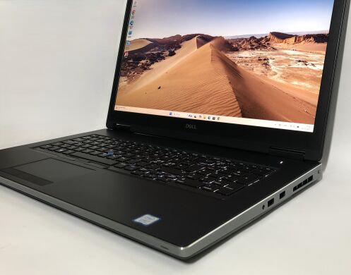 Мобильная рабочая станция Б-класс Dell Precision 7730 / 17.3" (1920x1080) IPS / Intel Core i7-8850H (6 (12) ядер по 2.6 - 4.3 GHz) / 16 GB DDR4 / 256 GB SSD NVMe / nVidia Quadro P3200, 6 GB GDDR5, 192-bit / WebCam / Win 11 Pro