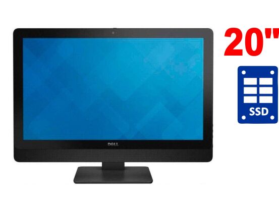 Моноблок Dell OptiPlex 3030 All-in-One / 20" (1366x768) TN / Intel Core i3-4150 (2 (4) ядра по 3.5 GHz) / 8 GB DDR3 / 120 GB SSD / Intel HD Graphics 4400 / Win 10 Pro