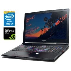 Ігровий ноутбук Б-клас MSI Raider GE63VR / 15.6" (1920x1080) TN / Intel Core i7-7700HQ (4 (8) ядра по 2.8 - 3.8 GHz) / 16 GB DDR4 / 256 GB SSD / nVidia GeForce GTX 1070, 8 GB GDDR5, 256-bit / WebCam / Win 10 Pro