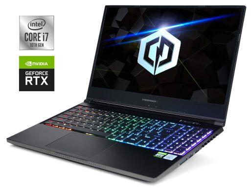 Игровой ноутбук CyberPower Tracer IV GM5MP7Y / 15.6" (1920x1080) IPS / Intel Core i7-10875H (8 (16) ядер по 2.3 - 5.1 GHz) / 16 GB DDR4 / 500 GB SSD / nVidia GeForce RTX 2070, 8 GB GDDR6, 256-bit / WebCam