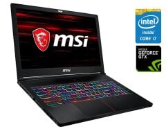Ігровий ноутбук MSI MegaBook GS63 Stealth 8RE / 15.6" (1920x1080) IPS / Intel Core i7 7700HQ (4 (8) ядра по 2.8 - 3.8 GHz) / 16 GB DDR4 / 256 GB SSD / nVidia GeForce GTX 1060, 6 GB GDDR5, 192-bit / WebCam / Win 10 Home
