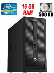 Компьютер HP EliteDesk 800 G1 Tower / Intel Core i3-4130 (2 (4) ядра по 3.40 GHz) / 16 GB DDR3 / 500 GB HDD