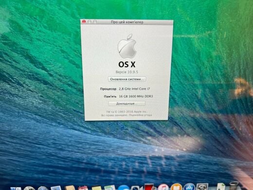 Ультрабук Б-клас Apple MacBook Pro 13 A1502 / 13.3" (2560x1600) IPS / Intel Core i7-4558U (2 (4) ядра по 2.8 - 3.3 GHz) / 16 GB DDR3 / 256 GB SSD / Intel Iris Graphics 5100 / WebCam / MacOS