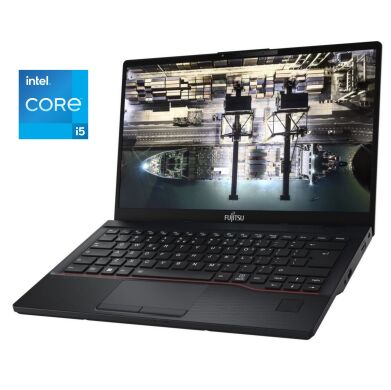 Ультрабук Fujitsu LifeBook E5412 / 14" (1920x1080) IPS / Intel Core i5-1235U (10 (12) ядер по 3.3 - 4.4 GHz) / 16 GB DDR4 / 256 GB SSD M.2 / Intel Iris Xe Graphics / WebCam / Win 11 Pro + гравіювання