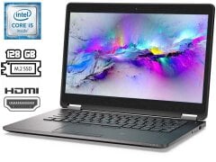 Ультрабук Б-клас Dell Latitude E7470 / 14" (1366x768) TN / Intel Core i5-6300U (2 (4) ядра по 2.4 - 3.0 GHz) / 8 GB DDR4 / 128 GB SSD M.2 / Intel HD Graphics 520 / WebCam / USB 3.0 / HDMI / miniDP / Windows 10 ліцензія
