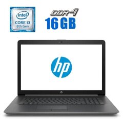 Ноутбук Б-класс HP 17-BY0061CL / 17.3" (1600x900) TN / Intel Core i3-8130U (2 (4) ядра по 2.2 - 3.4 GHz) / 16 GB DDR4 / 512 GB SSD M.2 / Intel UHD Graphics 620 / WebCam / Win 10 Home