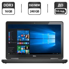 Ноутбук Dell Latitude E5540 / 15.6" (1366x768) TN / Intel Core i3-4030U (2 (4) ядра по 1.9 GHz) / 16 GB DDR3 / 240 GB SSD NEW / Intel HD Graphics 4400 / WebCam / DVD-ROM / Два АКБ