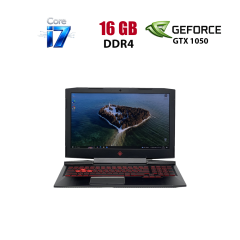 Игровой ноутбук Б-класс HP Omen 15-ce018dx / 15.6" (1920x1080) IPS / Intel Core i7-7700HQ (4 (8) ядра по 2.8 - 3.8 GHz) / 16 GB DDR4 / 480 GB SSD / nVidia GeForce GTX 1050, 4 GB GDDR5, 128-bit / WebCam