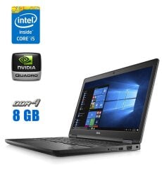 Мобільна робоча станція Dell Precision 3520 / 15.6" (1920x1080) IPS / Intel Core i5-7300HQ (4 ядра по 2.5 - 3.5 GHz) / 8 GB DDR4 / 240 GB SSD / nVidia Quadro M620, 2 GB GDDR5, 128-bit / WebCam