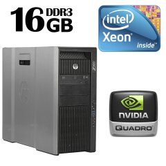HP Z820 Workstation Tower / 2 процесори Intel® Xeon® E5-2609 (4 ядра по 2.40 GHz) / 16 GB DDR3 ECC / 300 GB SAS / nVidia Quadro K2000 (2 GB 128-bit GDDR5)