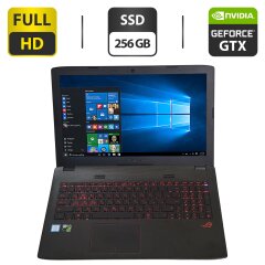 Ігровий ноутбук Asus ROG ZX50VW / 15.6" (1920x1080) TN / Intel Core i7-6700HQ (4 (8) ядра по 2.6 - 3.5 GHz) / 16 GB DDR4 / 256 GB SSD / nVidia GeForce GTX 960M, 2 GB GDDR5, 128-bit / WebCam / DVD-ROM