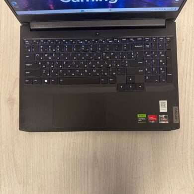 Игровой ноутбук Б-класс Lenovo IdeaPad Gaming 3 15ACH6 / 15.6" (1920x1080) IPS / AMD Ryzen 5 5500H (4 (8) ядра по 3.3 - 4.2 GHz) / 16 GB DDR4 / 512 GB SSD NVMe / nVidia GeForce RTX 2050, 4 GB GDDR6, 64-bit / WebCam