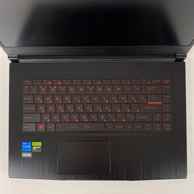 Игровой ноутбук MSI Thin GF63 / 15.6" (1920x1080) IPS / Intel Core i5-12450H (8 (12) ядер по 3.3 - 4.4 GHz) / 16 GB DDR4 / 500 GB SSD / nVidia GeForce RTX 4050, 6 GB GDDR6, 96-bit / WebCam / HDMI