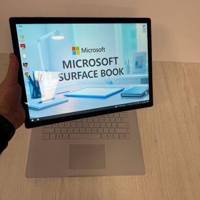 Игровой ультрабук-трансформер Б-класс Microsoft Surface Book 2 / 15.0" (3240x2160) IPS Touch / Intel Core i7-8650U (4 (8) ядра по 1.9 - 4.2 GHz) / 16 GB DDR3 / 1000 GB SSD NVMe / nVidia GeForce GTX 1060, 6 GB GDDR5, 192-bit / WebCam