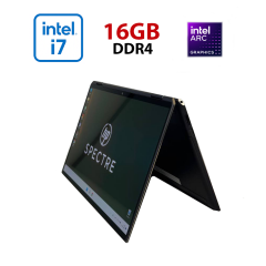 Ігровий ультрабук-трансформер HP Spectre x360 16-f2023dx / 16" (3840x2400) IPS Touch / Intel Core i7-1260P (12 (16) ядер по 2.1 - 4.7 GHz) / 16 GB DDR4 / 512 GB SSD / Intel Arc A370M, 4 GB GDDR6, 64-bit