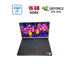 Игровой ультрабук Dell Vostro 7500 / 15.6" (1920x1080) IPS / Intel Core i7-10750H (6 (12) ядер по 2.6 - 5.0 GHz) / 16 GB DDR4 / 256 GB SSD / nVidia GeForce GTX 1650, 4 GB GDDR6, 128-bit / WebCam