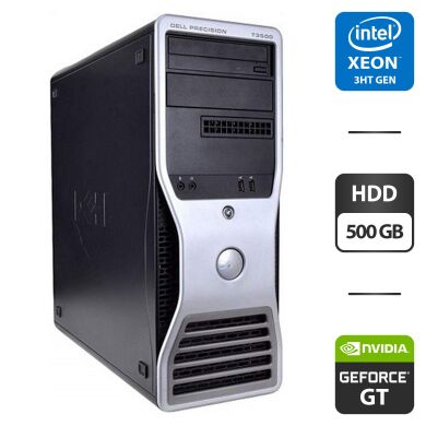 Сервер Dell Precision T3500 Tower / Intel Xeon W3565 (4 (8) ядра по 3.2 - 3.46 GHz) / 16 GB DDR3 / 500 GB HDD / nVidia GeForce GT 430, 1 GB GDDR3, 64-bit / DVD-ROM Сервер Dell Precision T3500 Tower / Intel Xeon W3565 (4 (8) ядра по 3.2 - 3.46 GHz) / 16 GB DDR3 / 500 GB HDD / nVidia GeForce GT 430, 1 GB GDDR3, 64-bit / DVD-ROM