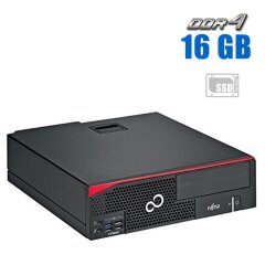 Компьютер Fujitsu Esprimo D556 E85+ SFF / Intel Core i3-6100 (2 (4) ядра по 3.7 GHz) / 16 GB DDR4 / 120 GB SSD / Intel HD Graphics 530