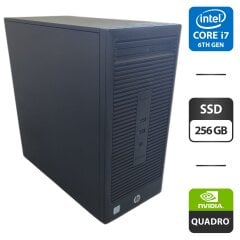 Комп'ютер HP 280 G2 Tower / Intel Core i7-6700 (4 (8) ядра по 3.4 - 4.0 GHz) / 16 GB DDR4 / 256 GB SSD / nVidia Quadro M2000, 4 GB GDDR5, 128-bit / DVD-ROM
