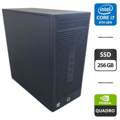 Компьютер HP 280 G2 Tower / Intel Core i7-6700 (4 (8) ядра по 3.4 - 4.0 GHz) / 16 GB DDR4 / 256 GB SSD / nVidia Quadro M2000, 4 GB GDDR5, 128-bit / DVD-ROM