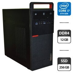Комп'ютер Lenovo ThinkCentre M700 Tower / Intel Core i7-6700 (4 (8) ядра по 3.4 - 4.0 GHz) / 12 GB DDR4 / 256 GB SSD / Intel HD Graphics 530 / DVD-ROM / Windows 11 Pro