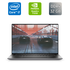 Мобильная рабочая станция Dell Precision 5560 / 15.6" (1920x1200) IPS / Intel Core i7-11800H (8 (16) ядер по 2.3 - 4.6 GHz) / 32 GB DDR4 / 512 GB SSD / nVidia Quadro T1200, 4 GB GDDR6, 128-bit / WebCam / Fingerprint / Windows 11
