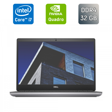 Мобільна робоча станція Dell Precision 7550 / 15.6" (1920x1080) IPS / Intel Core i7-10850H (6 (12) ядер по 2.7 - 5.1 GHz) / 32 GB DDR4 / 512 GB SSD / nVidia Quadro T1000, 4 GB GDDR5, 128-bit / WebCam / TouchID
