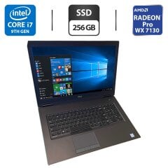 Мобильная рабочая станция Dell Precision 7740 / 17.3" (1920x1080) IPS / Intel Core i7-9850H (6 (12) ядер по 2.6 - 4.6 GHz) / 16 GB DDR4 / 256 GB SSD / AMD Radeon Pro WX 7130, 8 GB GDDR5, 256-bit / WebCam