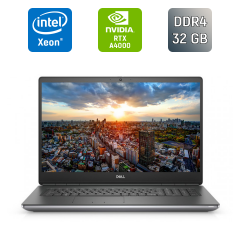 Мобильная рабочая станция Dell Precision 7760 / 17.3" (3840x2160) IPS / Intel Xeon W-11855M (6 (12) ядер по 3.2 - 4.9 GHz) / 32 GB DDR4 / 1000 GB SSD / nVidia RTX A4000, 8 GB GDDR6, 256-bit / WebCam / USB Type-C / Windows 11