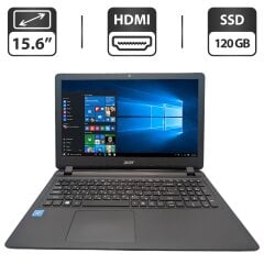 Ноутбук Acer Aspire ES1-533 / 15.6" (1366x768) TN / Intel Celeron N3350 (2 ядра по 1.1 - 2.4 GHz) / 6 GB DDR3 / 120 GB SSD / Intel HD Graphics 500 / WebCam