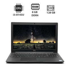 Ноутбук Б-клас Dell Latitude 3500 / 15.6" (1366x768) TN / Intel Core i3-8145U (2 (4) ядра по 2.1 - 3.9 GHz) / 8 GB DDR4 / 128 GB SSD / Intel UHD Graphics / WebCam