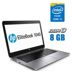 Ноутбук Б-клас HP EliteBook Folio 1040 G2 / 14" (1600x900) TN / Intel Core i5-5200U (2 (4) ядра по 2.2 - 2.7 GHz) / 8 GB DDR3 / 180 GB SSD / Intel HD Graphics 5500 / Windows 10 Pro