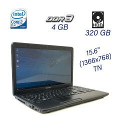 Ноутбук Б клас Toshiba Pro C650 / 15.6" (1366x768) TN / Intel Core 2 Duo T6570 (2 ядра по 2.1 GHz) / 4 GB DDR3 / 320 GB HDD