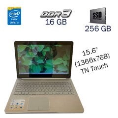 Ноутбук Dell Inspiron 7537 / 15.6" (1366x768) TN Touch / Intel Core i5-4200U (2 (4) ядра по 1.6 - 2.6 GHz) / 16 GB DDR3 / 256 GB SSD / Intel HD Graphics 4400 / WebCam