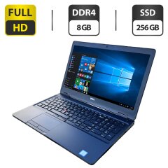 Ноутбук Dell Latitude 5580 / 15.6" (1920x1080) IPS / Intel Core i5-6300U (2 (4) ядра по 2.4 - 3.0 GHz) / 8 GB DDR4 / 256 GB SSD / Intel HD Graphics 520 / WebCam / Windows 10 Pro