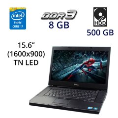 Ноутбук Dell Latitude E6510 / 15.6" (1600x900) TN LED / Intel Core i7-640M (2 (4) ядра по 2.8 - 3.46 GHz) / 8 GB DDR3 / 500 GB HDD / DVD-RW / Com Port (IEEE 1394) / DP