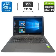 Ноутбук HP 250 G7 / 15.6" (1920x1080) TN / Intel Core i3-7020U (2 (4) ядра по 2.3 GHz) / 8 GB DDR4 / 256 GB SSD / nVidia GeForce MX110, 2 GB GDDR5, 64-bit / WebCam