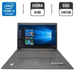 Ноутбук Б-клас Lenovo IdeaPad 320-17IKB / 17.3" (1600x900) TN / Intel Core i5-7200U (2 (4) ядра по 2.5 - 3.1 GHz) / 8 GB DDR4 / 240 GB SSD / Intel HD Graphics 620 / WebCam / DVD-ROM