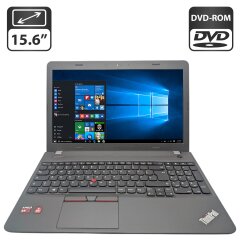 Ноутбук Lenovo ThinkPad E555 / 15.6" (1366x768) TN / AMD A8-7100 (4 ядра по 1.8 - 3.0 GHz) / 8 GB DDR3 / 500 GB HDD / AMD Radeon R5 Graphics / WebCam / АКБ не тримає