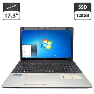 Ноутбук Packard Bell EasyNote LE / 17.3" (1600x900) TN / AMD E1-1200 (2 ядра по 1.4 GHz) / 6 GB DDR3 / 120 GB SSD / AMD Radeon HD 7310 Graphics / WebCam / DVD-ROM