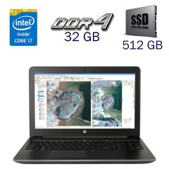 Робоча станція HP Zbook 15 G3 / 15.6" (1920x1080) TN / Intel Core i7-6700HQ (4 (8) ядра по 2.6 - 3.5 GHz) / 32 GB DDR4 / 512 GB SSD / nVidia Quadro M1000M, 2 GB GDDR5, 128-bit / WebCam