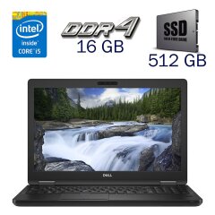 Ультрабук Dell Latitude 5590 / 15.6" (1920x1080) TN / Intel Core i5-8350U (4 (8) ядра по 1.7 - 3.6 GHz) / 16 GB DDR4 / 512 GB SSD / Intel UHD Graphics 620 / WebCam + Беспроводная мышка