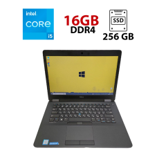 Ультрабук Dell Latitude E7470 / 14" (1366х768) TN / Intel Core i5-6300U (2 (4) ядра по 2.4 - 3.0 GHz) / 16 GB DDR4 / 256 GB SSD / Intel HD Graphics 520 / WebCam / Windows 10 Pro