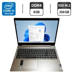 Ультрабук Lenovo IdeaPad 3 15IIL05 / 15.6" (1920x1080) TN / Intel Core i5-1035G1 (4 (8) ядра по 1.0 - 3.6 GHz) / 8 GB DDR4 / 256 GB SSD M.2 / Intel UHD Graphics / WebCam
