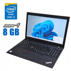 Ультрабук Lenovo ThinkPad L590 / 15.6" (1920x1080) IPS / Intel Core i5-8250U (4 (8) ядра по 1.6 - 3.4 GHz) / 8 GB DDR4 / 240 GB SSD / Intel UHD Graphics 620 / WebCam
