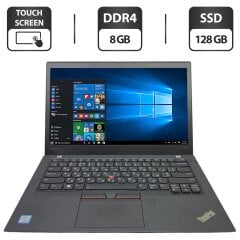 Ультрабук Lenovo ThinkPad T470s / 14" (1920x1080) IPS Touch / Intel Core i5-6300U (2 (4) ядра по 2.4 - 3.0 GHz) / 8 GB DDR4 / 128 GB SSD / Intel HD Graphics 520 / WebCam