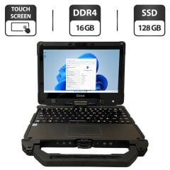 Захищений нетбук-трансформер Getac V110 G3 / 11.6" (1366x768) IPS Touch / Intel Core i7-6500U (2 (4) ядра по 2.5 - 3.1 GHz) / 16 GB DDR4 / 128 GB SSD / Intel HD Graphics 520 / WebCam / Fingerprint / Дві батареї