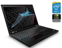 Мобільна робоча станція Lenovo ThinkPad P50s / 15.6" (1920x1080) IPS / Intel Core i7-6500U (2 (4) ядра по 2.5 - 3.1 GHz) / 32 GB DDR3 / 512 GB SSD / nVidia Quadro M500M, 2 GB DDR3, 64-bit / WebCam / Win 10 Pro