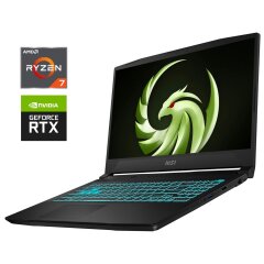 Ігровий ноутбук MSI Bravo 15 C7VFK / 15.6" (1920x1080) IPS / AMD Ryzen 7 7735HS (8 (16) ядер по 3.2 - 4.75 GHz) / 16 GB DDR5 / 512 GB SSD NVMe / nVidia GeForce RTX 4060, 8 GB GDDR6, 128-bit / WebCam