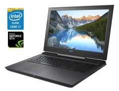 Ігровий ноутбук Dell G7 7588 / 15.6" (1920x1080) IPS / Intel Core i7-8750H (6 (12) ядер по 2.2 - 4.1 GHz) / 8 GB DDR4 / 480 GB SSD / nVidia GeForce GTX 1060 Max-Q, 6 GB GDDR5, 192-bit / WebCam / Win 10 Home